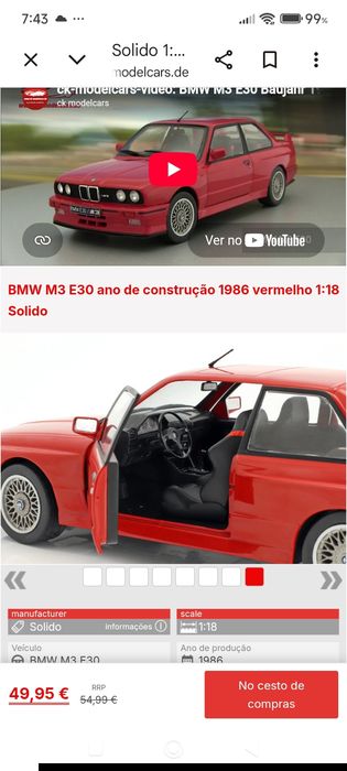 Miniaturas de carros 1.18
