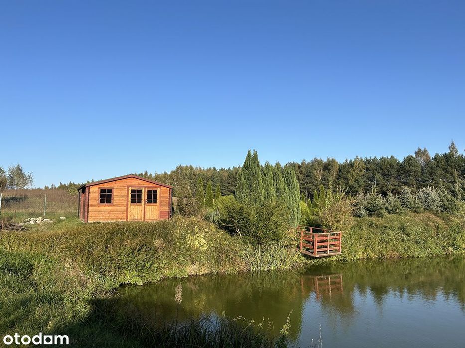 działka z dwoma stawami