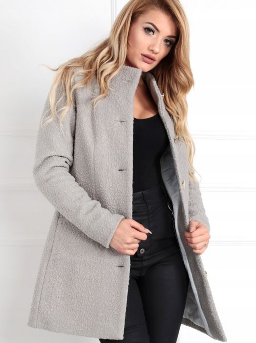 Wełniany płaszcz damski M L ciepły jak nowy