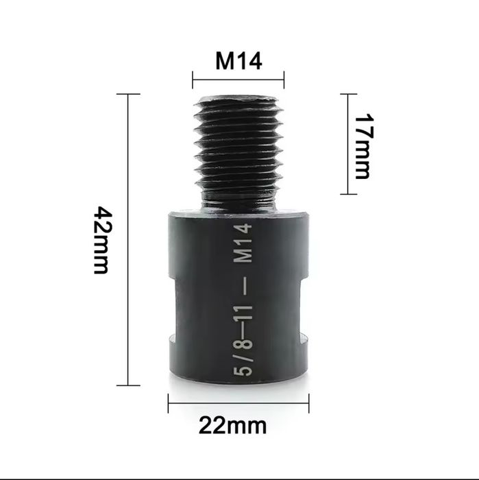 Перехідник адаптер різьбовий на американску болгарку з 5/8-11 на M14