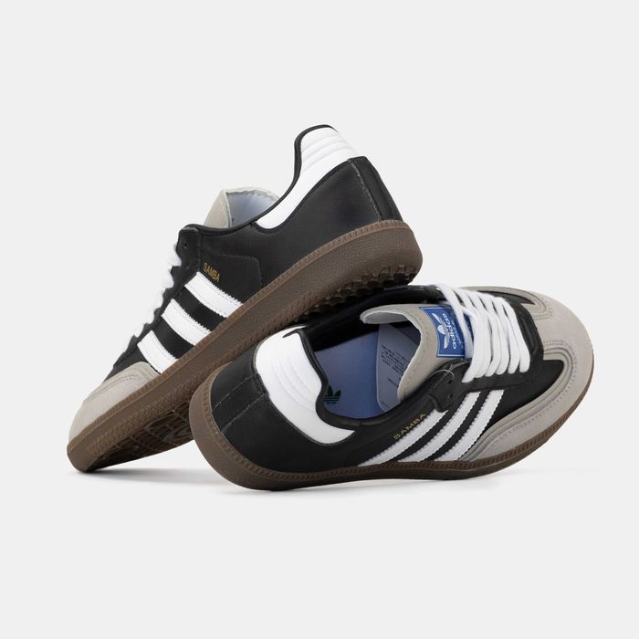Мужские кроссовки Adidas Samba Black&Grey. Размеры 41-44