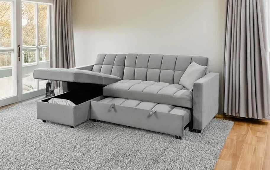 LIQUIDAÇÃO!! SOFÁ-CAMA COM CHAISE LONGUE + PORTES GRÁTIS POR 427€