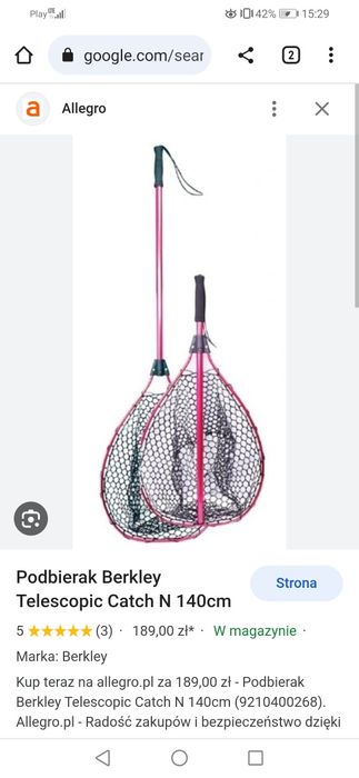 Podbierak berkley nowy, okazja mepps, stradic