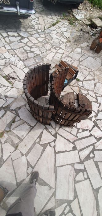 Prensa Manual Tradicional para Vinho / Uvas (Completa)