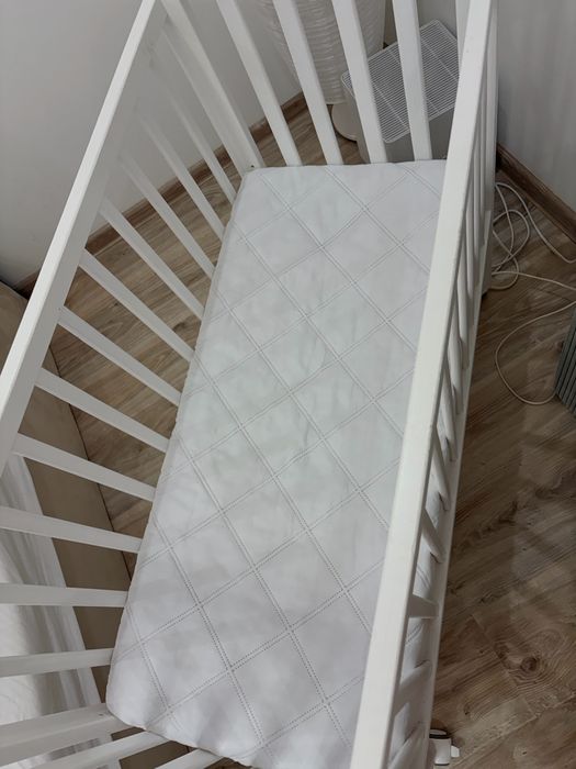 Mini Łóżeczko dostawka na kółkach woodies side crib 90x40