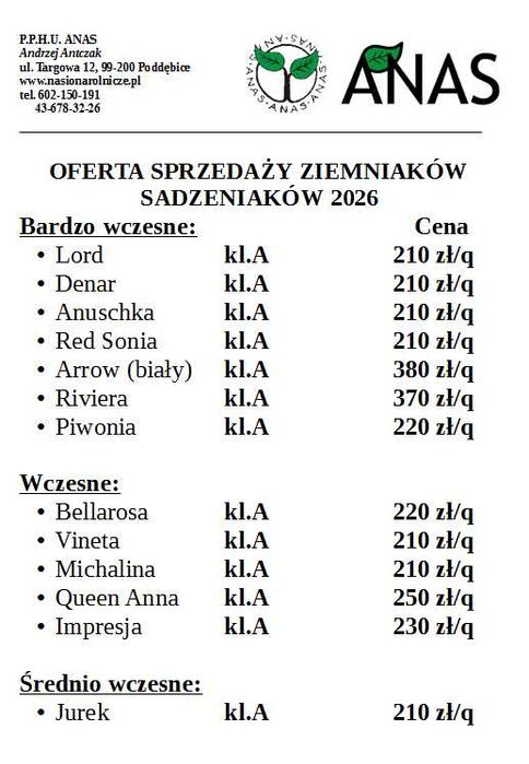 Piwonia kwalifikowany materiał siewny kl. A