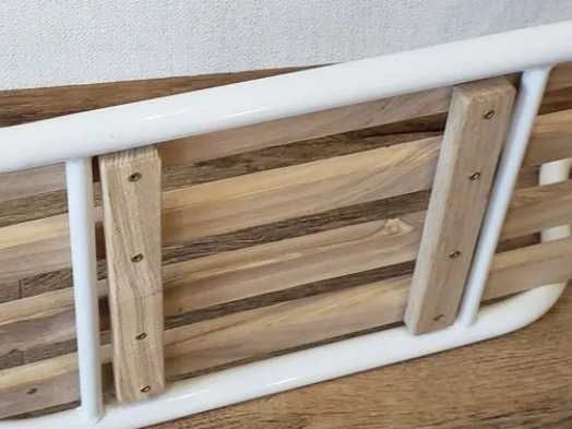 Сидіння для ванни каркас метал сидіння натуральне дерево