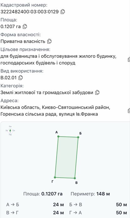 Продаж земельної ділянки в с. Мощун 12 соток - Вид 5