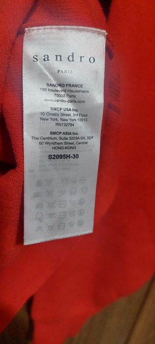 Sandro paris • Vega color block quarter zip sweater WITH FLAWS