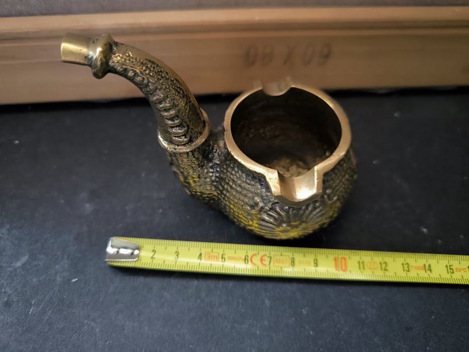 Cinzeiro de cachimbo em bronze