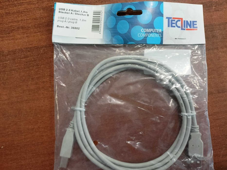 Nowy Kabel Do Podłączenia Drukarki USB A-B 2.0 1.8M