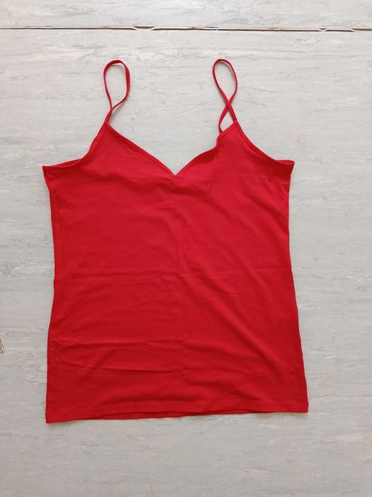 Top alças finas vermelho