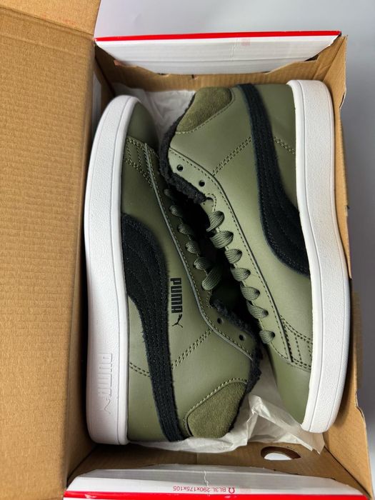 Nowe sneakersy PUMA SMASH V2 MID WTR L zielone 37