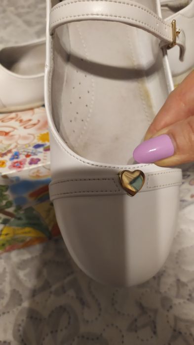 Baleriny białe oktawa  emel skóra naturalna idealne wygodne piekne