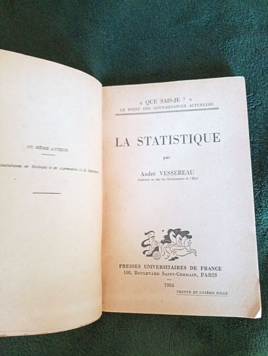 2 livros Que Sais - Je? - La Statistique; La Population -1956 / 1957