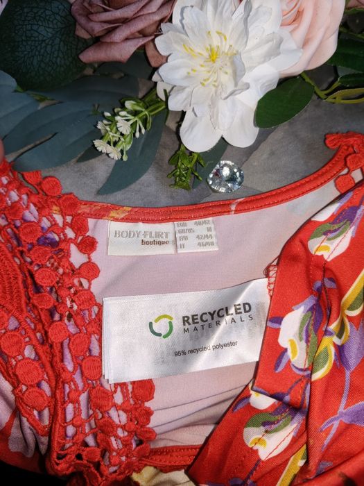 Nowa sukienka Styl Boho w kwiaty z koronką  R.40/42