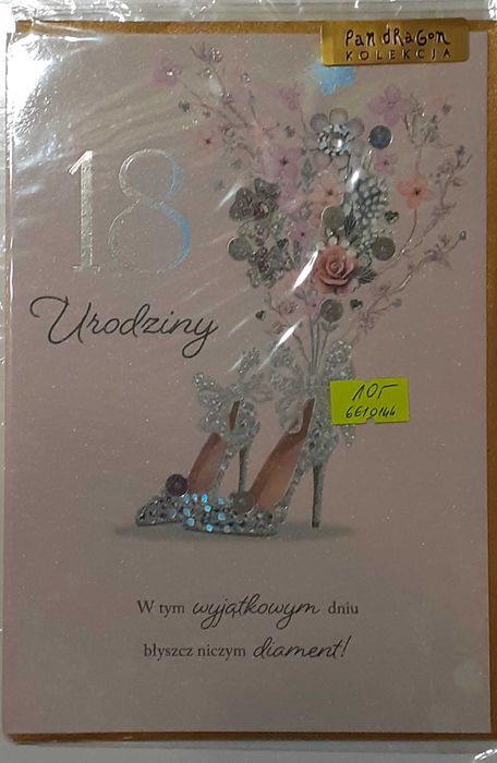 Kartka karnet z okazji 18 urodzin