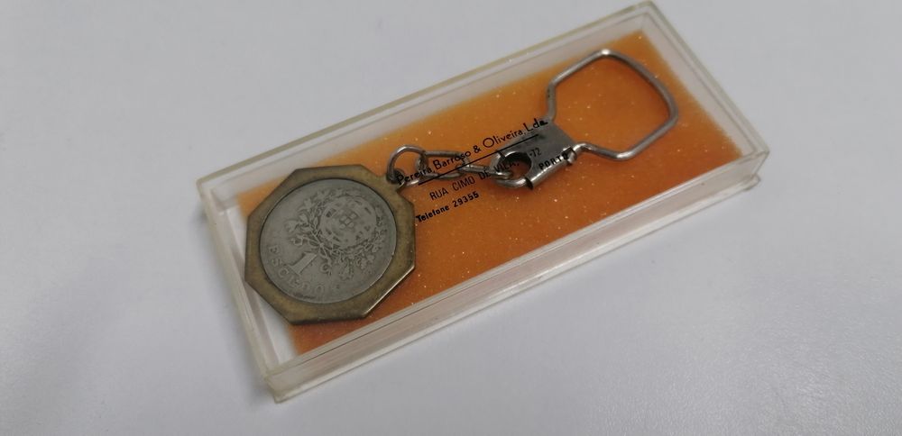 Porta chaves moeda rara escudo 1930