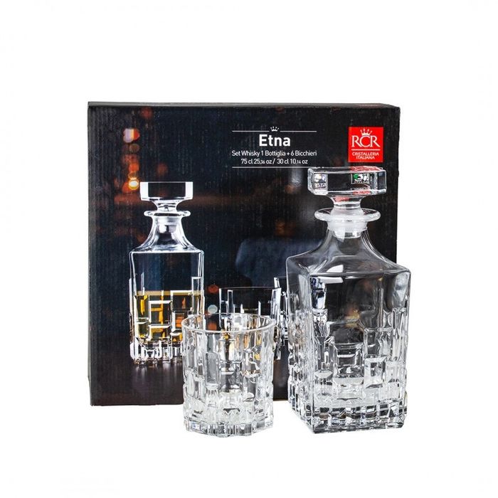 Zestaw 6 szklanek i karafka do whisky
