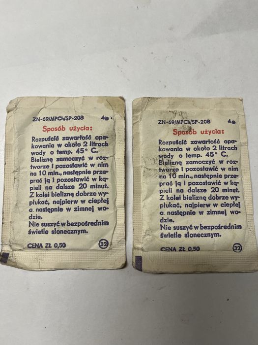 Stare saszetki proszek do prania IXI PRL