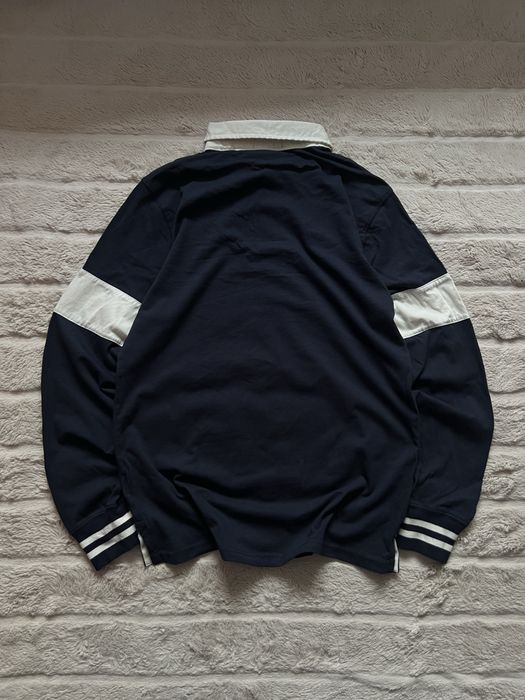 Polo Ralph Lauren (S) Rugby Shirt Navy Big Logo регбійка поло чоловіча футболка лонг з комірцем