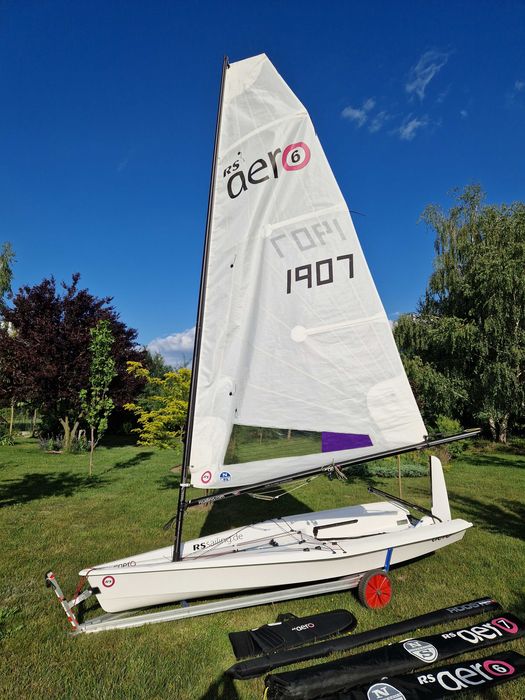 RS Aero jak Laser Standard. Dwa kompletne takielunki Aero 6 i Aero 7 + przyczepa podłodziowa