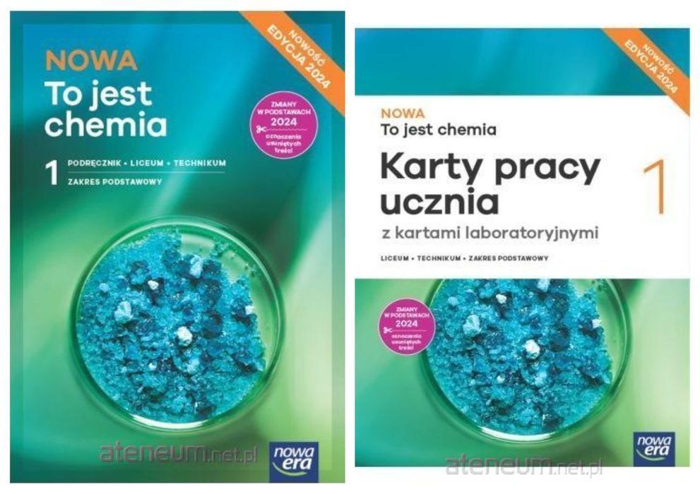 Nowa To Jest Chemia 1 EDYCJA 2024 Karty Pracy + Podręcznik Podstawowy