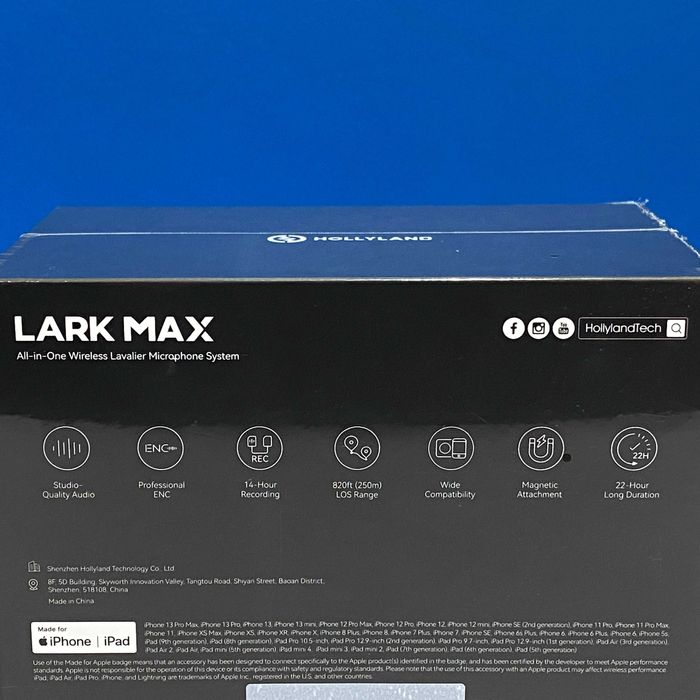 Hollyland Lark Max Duo + 2x Lavaliers (SELADO - 3 ANOS DE GARANTIA)