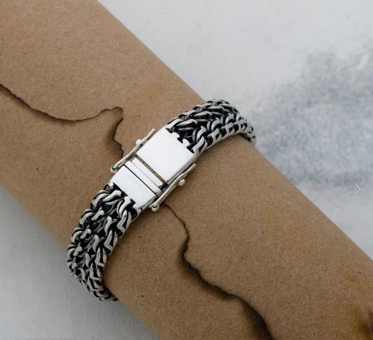 Срібний браслет 50г чоловічий, мужской серебряный браслет 925