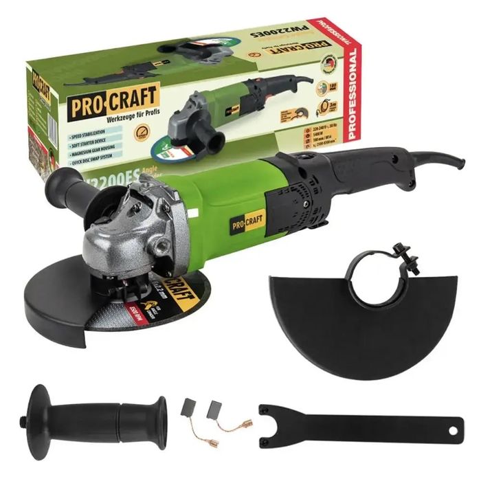 ‼️Професійна кутова шліфувальна машина Pro•craft PW-2200ES‼️АКЦІЯ болгарка УШМ тушка прокрафт