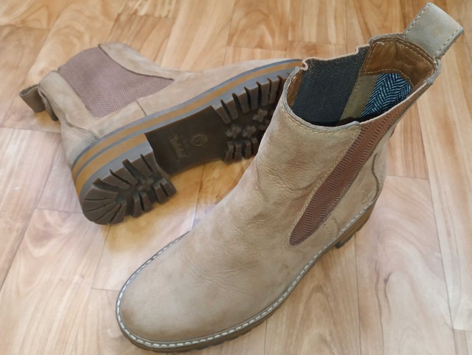 Идеальные Челси Timberland 38р Нубук Желтые Ботинки (стелька 25см)