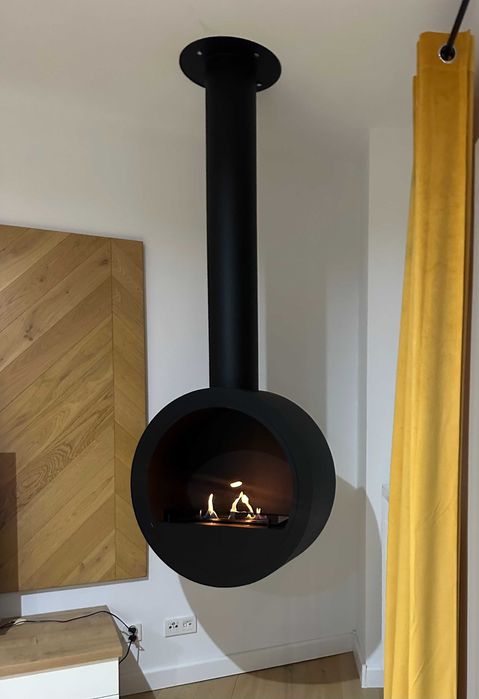 Biokominek Wiszący Czarny