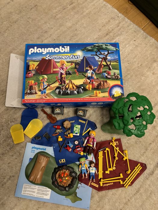 Playmobil 6888 biwak ognisko led namiot summer fun