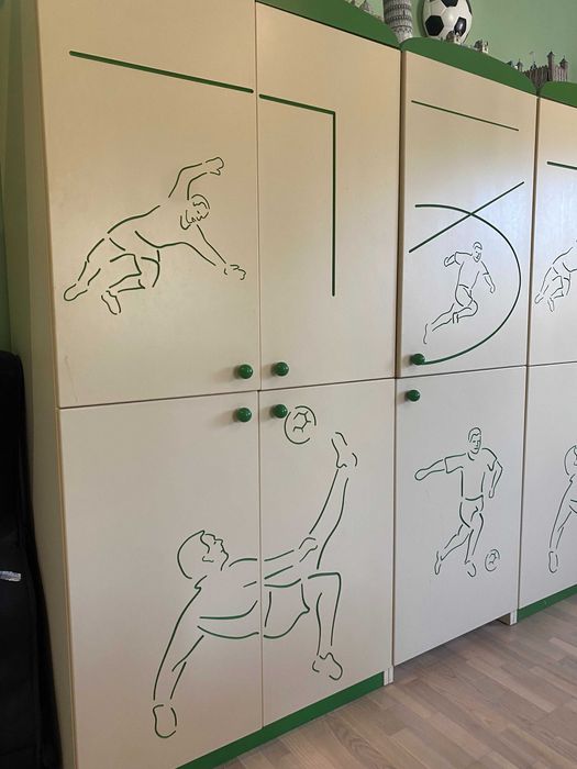 Meblik Piłka Nożna – KOMPLET mebli dla chłopca  Stan BDB | OKAZJA!