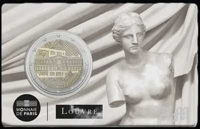 FRANÇA Moedas 2€ Le Louvre - BU