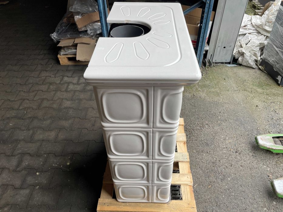 Piec kominek kaflowy koza ELDUR wkład kominkowy ivory - II Gatunek