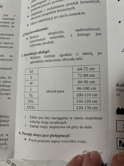 Pas brzuszny pooperacyjny z 3 niezależnymi rzepami