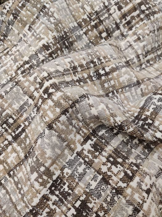 Тканина велюрова, оксамитова графічна бежева