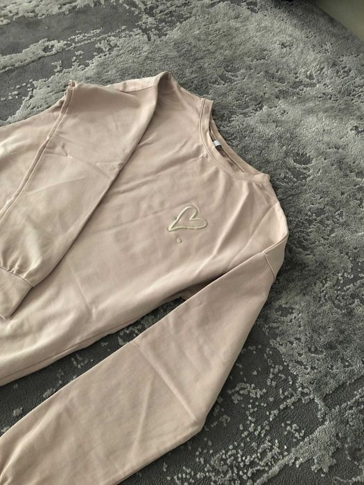 dres damski beżowy bawełna i elastan r s