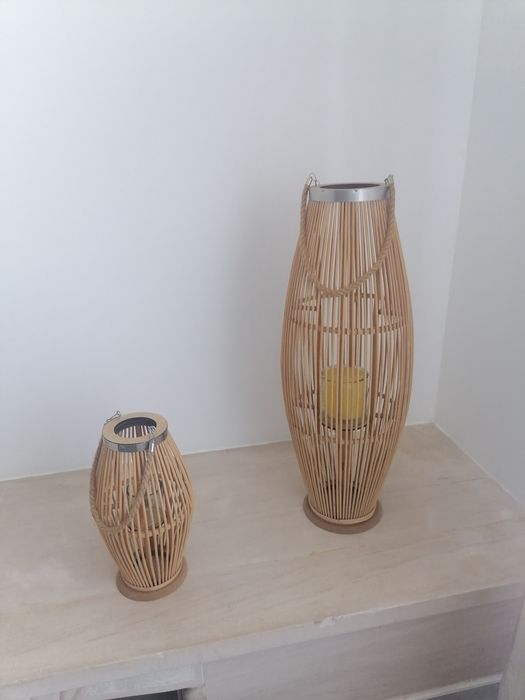 Lanternas decorativas de bambu