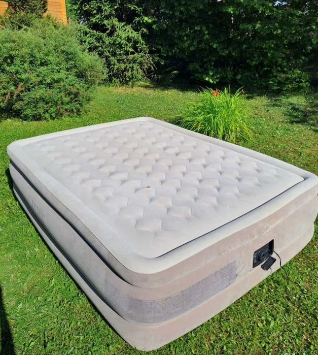 ‼️ Надувне ліжко Intex двоспальне 203×152×48 | Матрац Ліжко з насосом