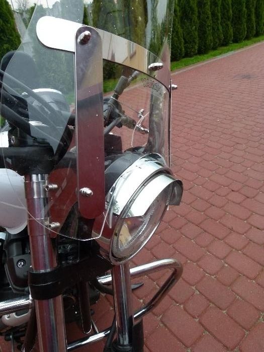 Yamaha XV 950 R Szyba z nierdzewki montaż 4 punkt