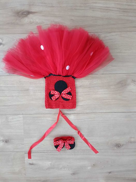 Nowa Sukienka Myszka Minnie / strój kostium + opaska rozm 98/104