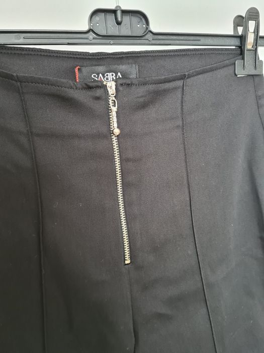 Spodnie legginsy, wyższy stan, na zamek S