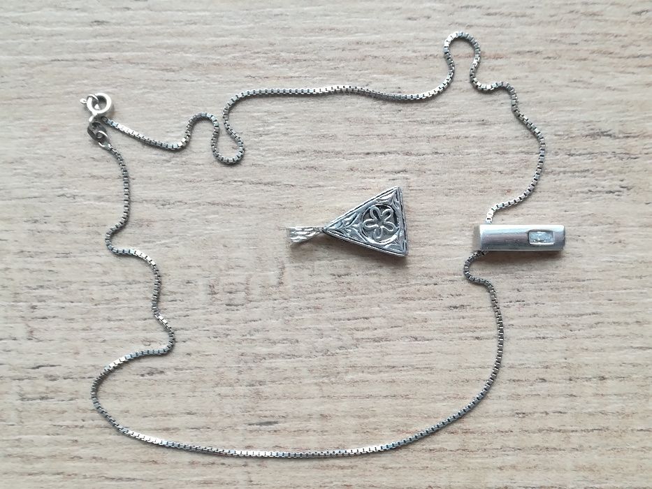 Srebrny łańcuszek zawieszki srebro 925