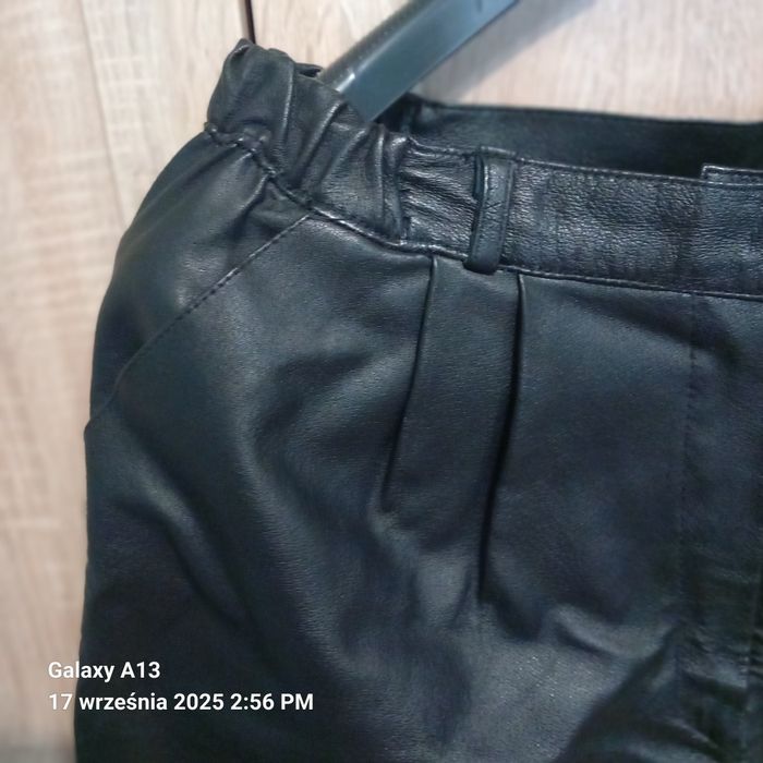 Spodnie damskie skóra naturalna na motor