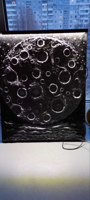 Продам структурную картину- ночник,, Луна,,