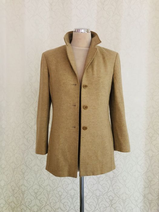 111. r.M/L wełniana beżowa marynarka/żakiet Marella. Wełna, angora