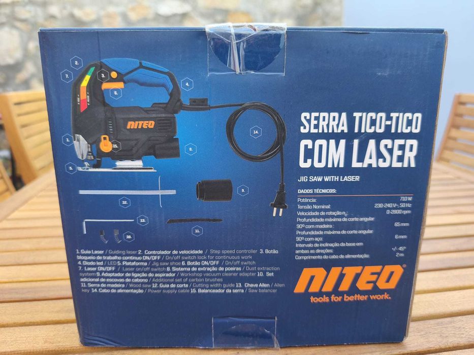 Serra Tico-Tico Niteo Tools 710W com Laser - Pouco Uso (Na Caixa)
