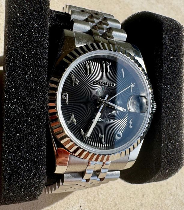 Seiko mod | Black Arabic Dial | 36 mm - 40 mm
